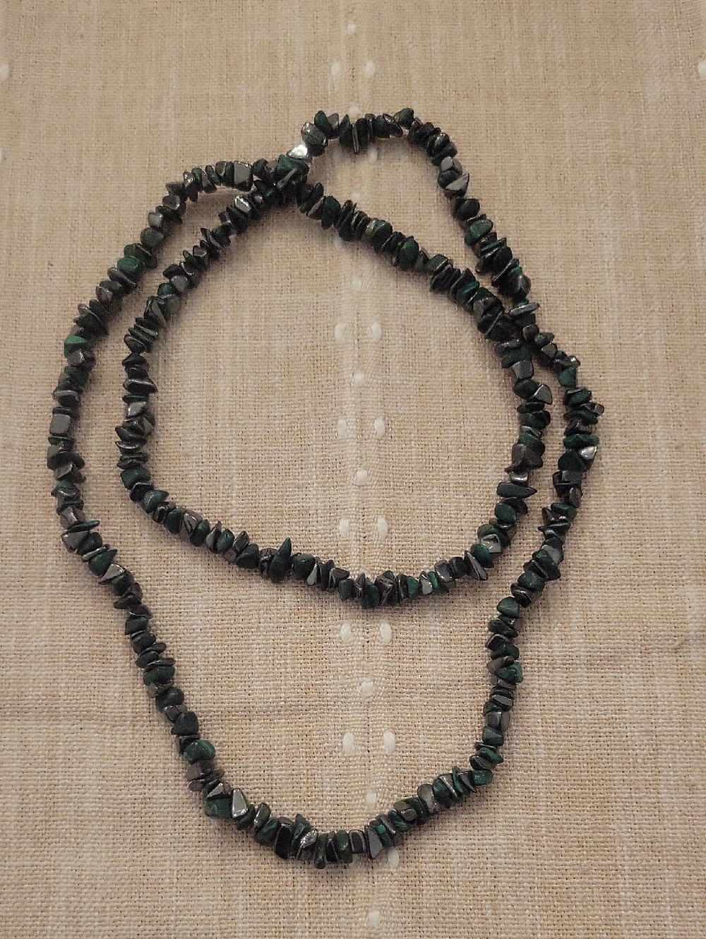Vintage Malachite Necklace Green